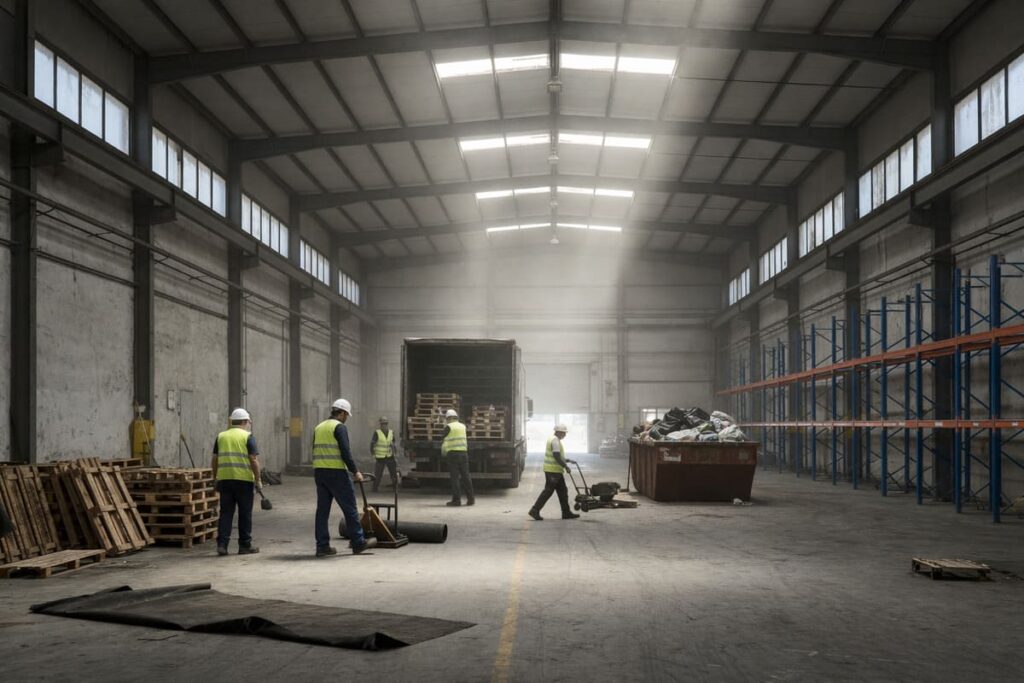 Vaciado de naves industriales: cómo preparar un espacio para un nuevo uso